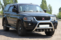 Mitsubishi Pajero Sport 1996–2007 Přední ochranný rám WT003 (nerez) fotografie 3
