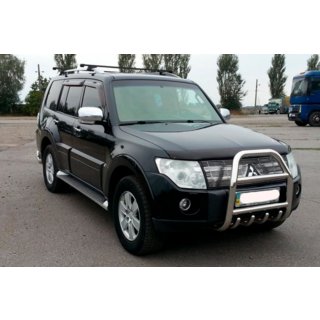 Přední ochranný rám QT007 (nerez) Mitsubishi Pajero Wagon IV 2006–2021 fotografie 3