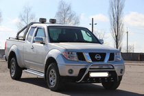 Nissan Navara 2006–2015 Přední ochranný rám WT003 (nerez) fotografie 5