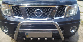Nissan Navara 2006–2015 Přední ochranný rám WT003 (nerez) fotografie 4