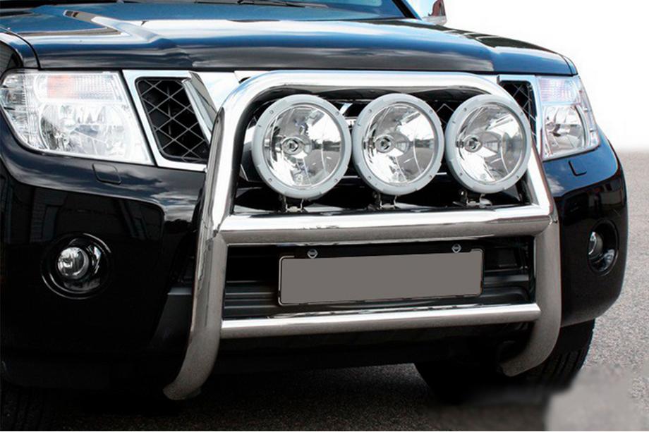 Nissan Navara 2006–2015 Přední ochranný rám WT018 (nerez) Image