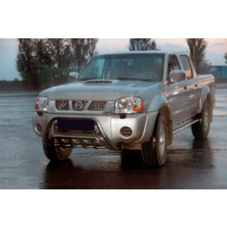 Přední ochranný rám (bullbar) WT002 (nerez) Nissan NP300 1999–2015 fotografie 1