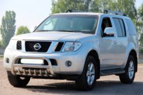 Nissan Navara 2006–2015 Přední ochranný rám WT008 (nerez) fotografie 1