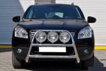 Nissan Qashqai 2007–2010 Přední ochranný rám WT018 (nerez) fotografie 1