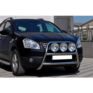 Přední ochranný rám WT018 (nerez) Nissan Qashqai 2007–2010 fotografie 2