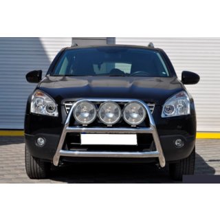 Přední ochranný rám WT018 (nerez) Nissan Qashqai 2007–2010 fotografie 1