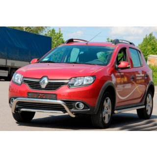 Přední ochranný rám WT007 (nerez) Renault Sandero 2013–2022 fotografie 3