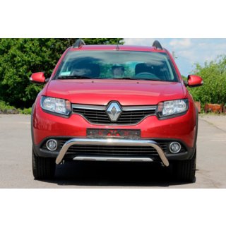 Přední ochranný rám WT007 (nerez) Renault Sandero 2013–2022 fotografie 1