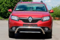 Dacia Sandero 2013–2020 Přední ochranný rám WT007 (nerez) fotografie 2