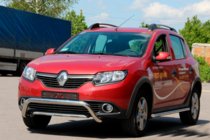 Dacia Sandero 2013–2020 Přední ochranný rám WT007 (nerez) fotografie 3