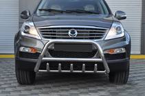 SsangYong Rexton I 2001–2017 Přední ochranný rám WT003 (nerez) fotografie 5