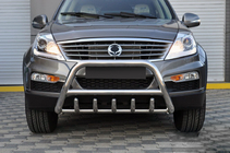 SsangYong Rexton I 2001–2017 Přední ochranný rám WT003 (nerez) fotografie 3