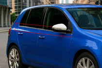 Volkswagen Golf 6 2008–2014 Okenní lišty (4 ks, nerez) OmsaLine – italská nerezová ocel fotografie 2