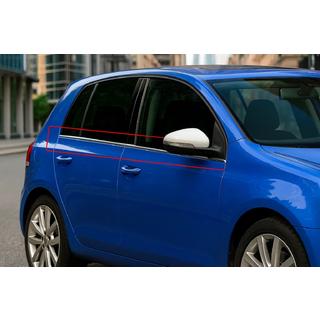 Okenní lišty (4 ks, nerez) Volkswagen Golf 6 2008–2014 fotografie 2