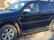 Toyota Land Cruiser Prado 120 2002–2009 Ochrana bočních prahů BB004 (2 ks, nerez) fotografie 3