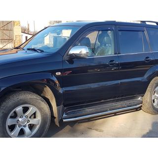 Ochrana bočních prahů BB004 (2 ks, nerez) Toyota Land Cruiser Prado 120 2002–2009 fotografie 3