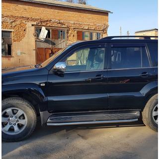Ochrana bočních prahů BB004 (2 ks, nerez) Toyota Land Cruiser Prado 120 2002–2009 fotografie 4
