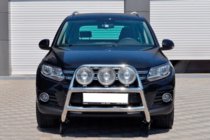 Volkswagen Tiguan 2007–2016 Přední ochranný rám WT018 (nerez) fotografie 2