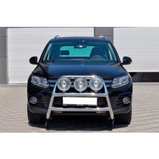 Přední ochranný rám WT018 (nerez) Volkswagen Tiguan 2007–2016 fotografie 2