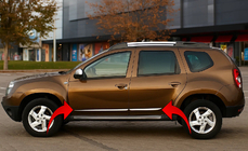 Dacia Duster 2008–2018 Chromové lišty dveří (4 ks, nerez) fotografie 1