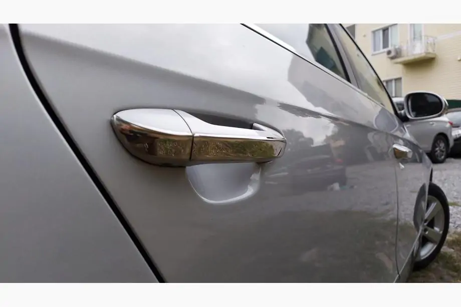 Volkswagen Passat B6 2006–2012 Ploché nerezové kryty klik dveří (4 ks) Fotografie 1