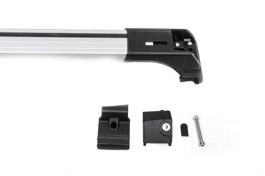 Příčníky na integrované střešní ližiny, uzamykatelné Skybar V2 (2 ks) do 120 cm, černé Fotografie 12