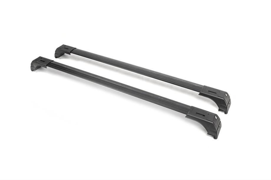 Příčníky na integrované střešní ližiny, uzamykatelné Skybar V2 (2 ks) do 120 cm, černé Fotografie 15