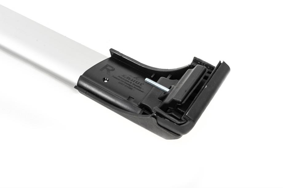 Příčníky na integrované střešní ližiny, uzamykatelné Skybar V2 (2 ks) do 120 cm, černé Fotografie 20