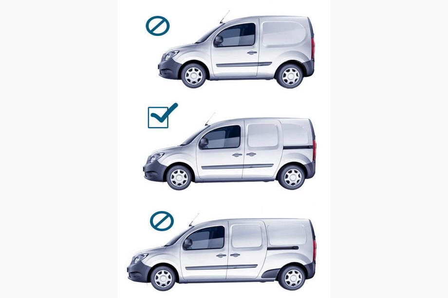 Mercedes Citan 2013–2021 Originální střešní podélníky (s příčníky) (standardní základna) Fotografie 12