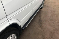 Volkswagen LT 1995–2006 Boční nášlapy Maya (2 ks, hliník) Dlouhý rozvor fotografie 1