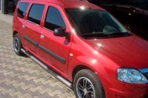 Dacia Logan MCV 2004–2014 Boční nášlapy – nerezové trubky (2 ks) 70 mm, s plastovými vložkami fotografie 2