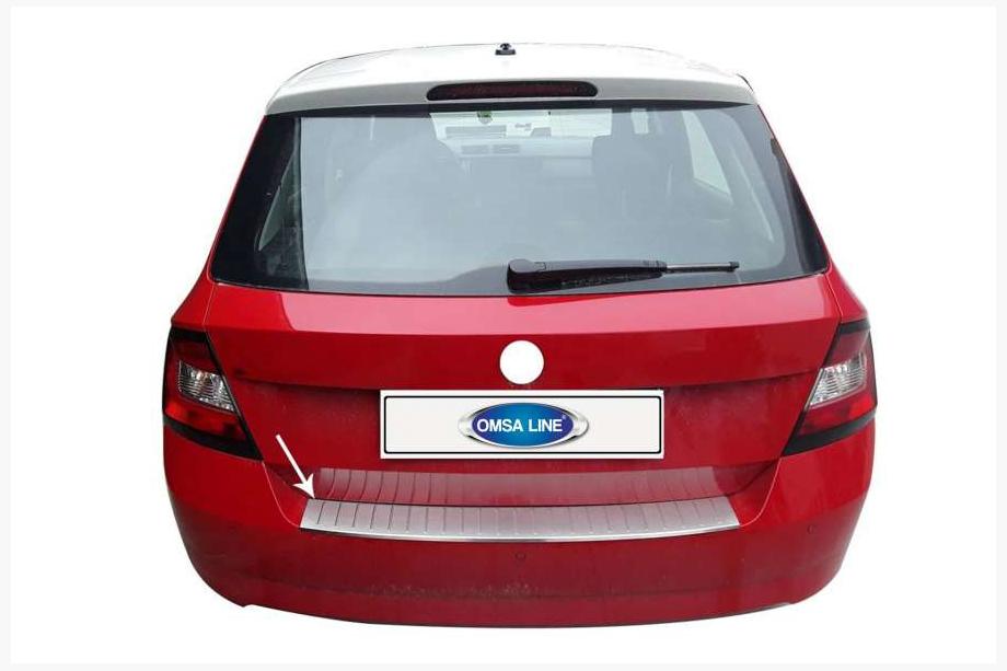 Skoda Fabia 2014–2021 Nerezová ochranná lišta na zadní nárazník Image