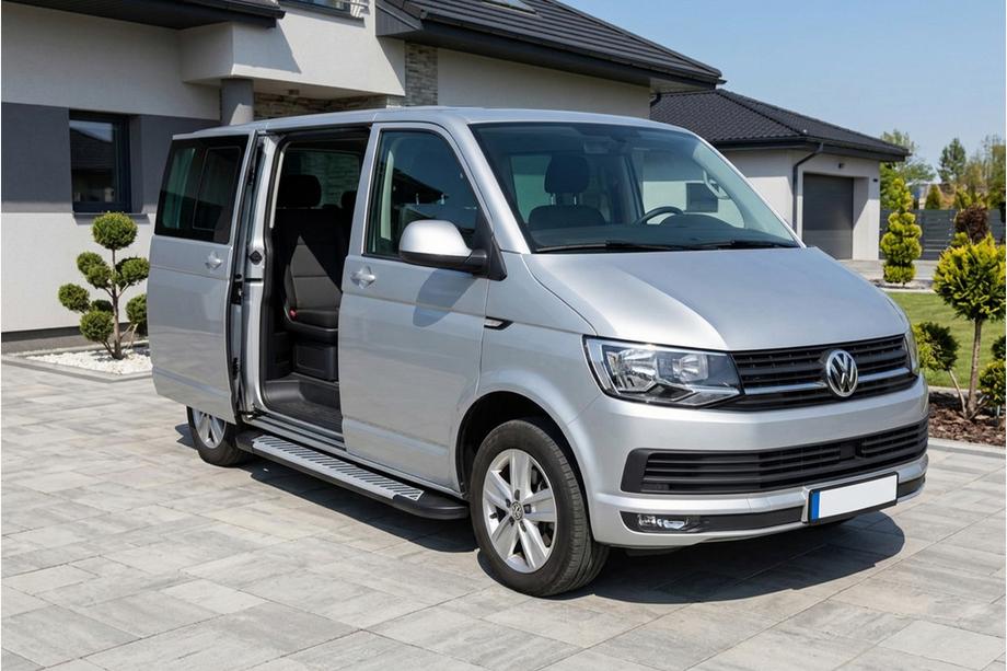 Volkswagen T6 2015–2024 Boční nášlapy Line (2 ks, hliník) Dlouhý rozvor Image