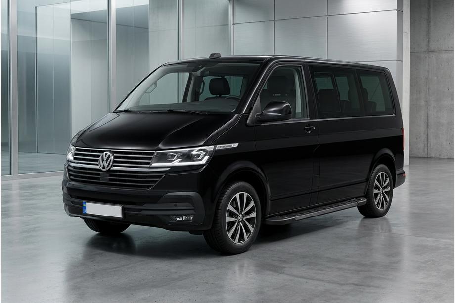 Volkswagen T6 2015–2024 Boční nášlapy RedLine Black (2 ks, hliník) Krátký rozvor Image