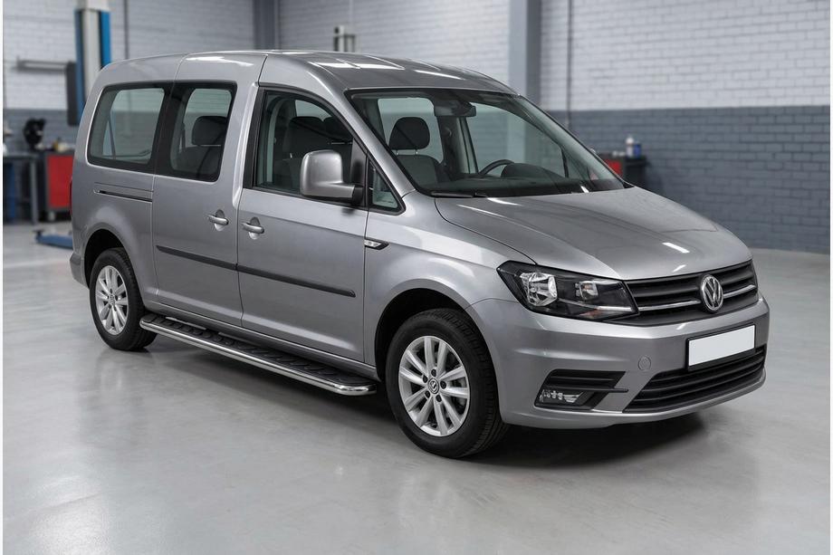Volkswagen Caddy 2015–2020 Boční nášlapy Maydos V1 (2 ks, hliník / nerez) Maxi (dlouhý rozvor) Image