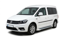 Volkswagen Caddy 2015–2020 Boční prahy Allmond White (2 ks, hliník) Standardní základna fotografie 1