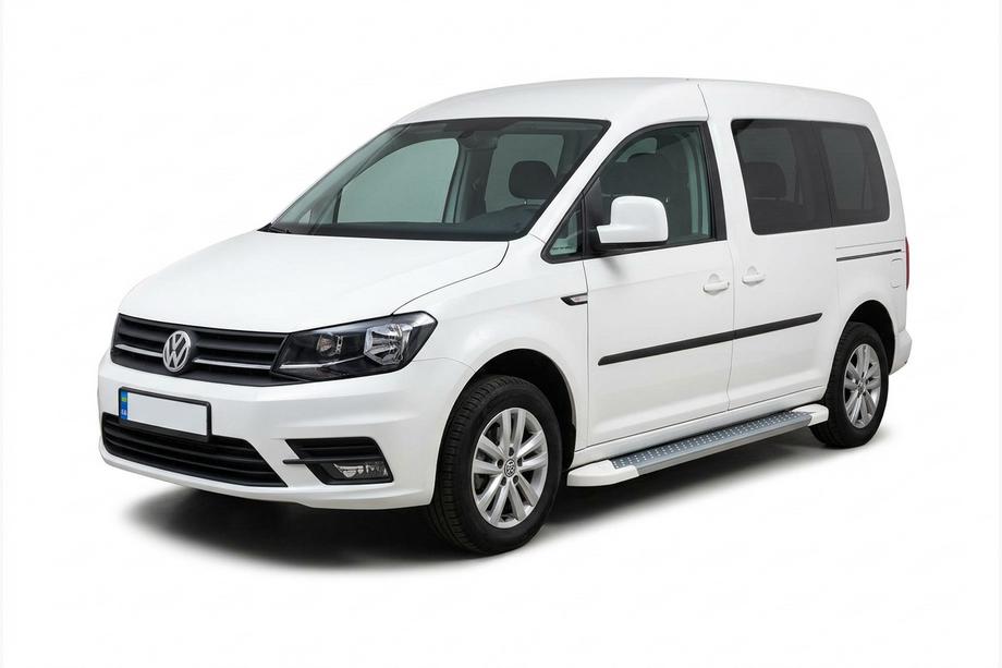 Volkswagen Caddy 2015–2020 Boční prahy Allmond White (2 ks, hliník) Standardní základna Image