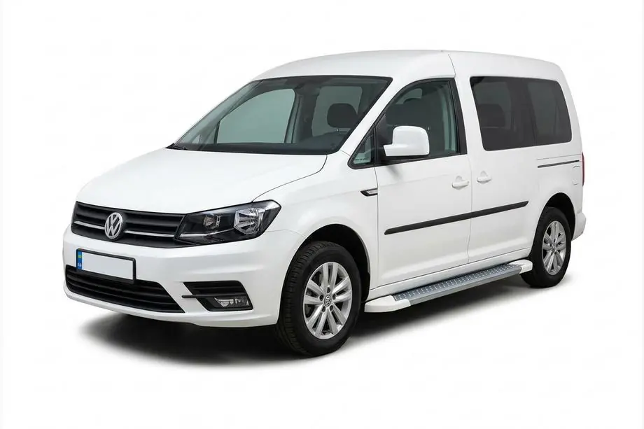 Volkswagen Caddy 2015–2020 Boční prahy Allmond White (2 ks, hliník) Image