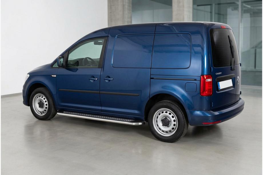 Volkswagen Caddy 2015–2020 Boční prahy Maydos V2 (2 ks, hliník ↗ nerez) krátký rozvor Image