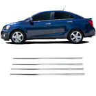 Chevrolet Aveo T300 2011–2020 Spodní lišty oken (nerez) Hatchback, OmsaLine – italská nerezová ocel fotografie 2