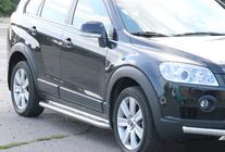 Chevrolet Captiva 2006–2019 Boční nášlapy Premium (2 ks, nerez) Ø60 mm fotografie 5