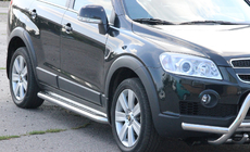 Chevrolet Captiva 2006–2019 Boční nášlapy Premium (2 ks, nerez) Ø60 mm fotografie 2