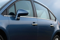 Citroen C-4 2004–2010 Vnější okenní lišty (nerezová ocel) fotografie 1