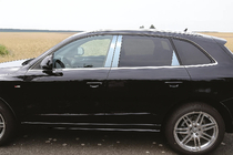 Audi Q5 2008–2017 Lišty na sloupky dveří (6 ks, nerez) fotografie 1