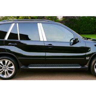 Nerezové lišty sloupků dveří (8 ks) BMW X5 E53 1999–2006 fotografie 2