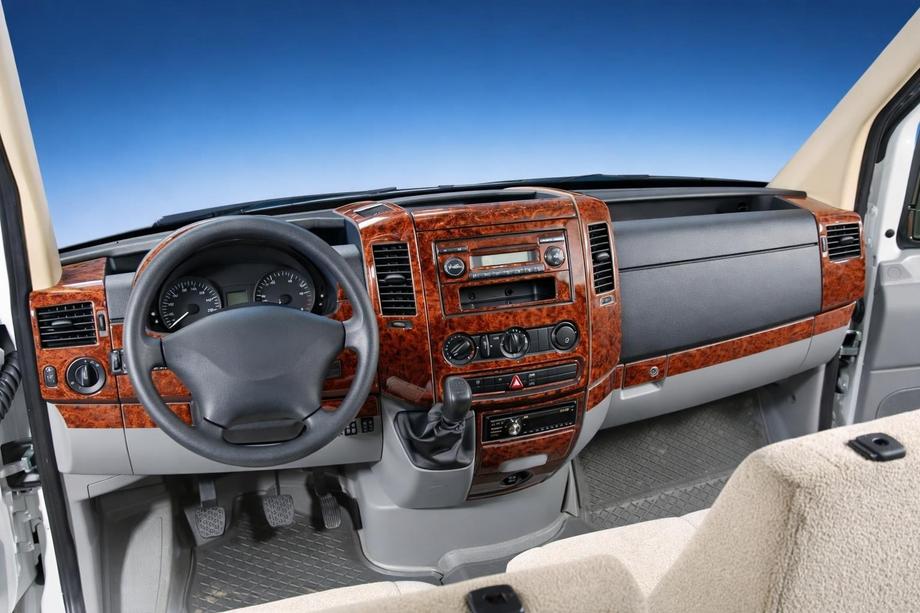 Mercedes Sprinter W906 2006–2018 Dekorativní lišty na palubní desku (Meric, 50 dílů) Karbon Image