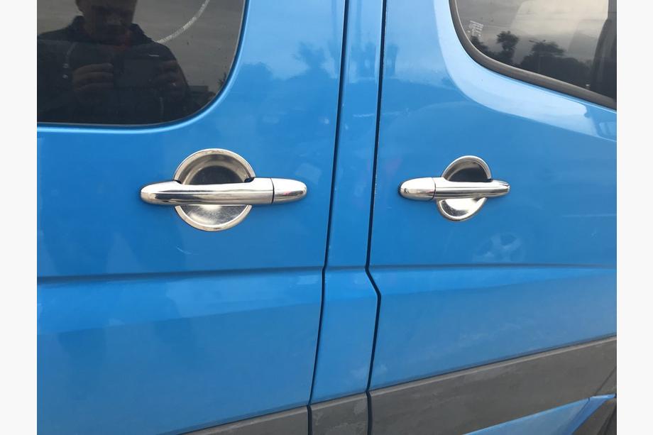 Mercedes Sprinter W906 2006–2018 Nerezové kryty pod kliky (4 ks) Fotografie 3
