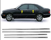 Mercedes třída E W210 1995–2002 Spodní lišty oken (4 ks, nerez) Carmos - turecká ocel fotografie 5
