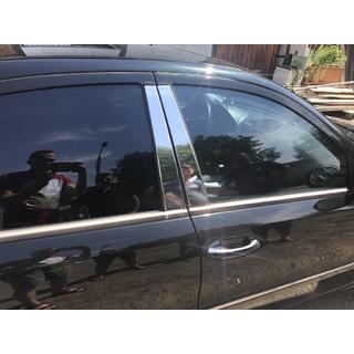 Lišty sloupků dveří (6 ks, nerez) Mercedes E-сlass W211 2002–2009 fotografie 2