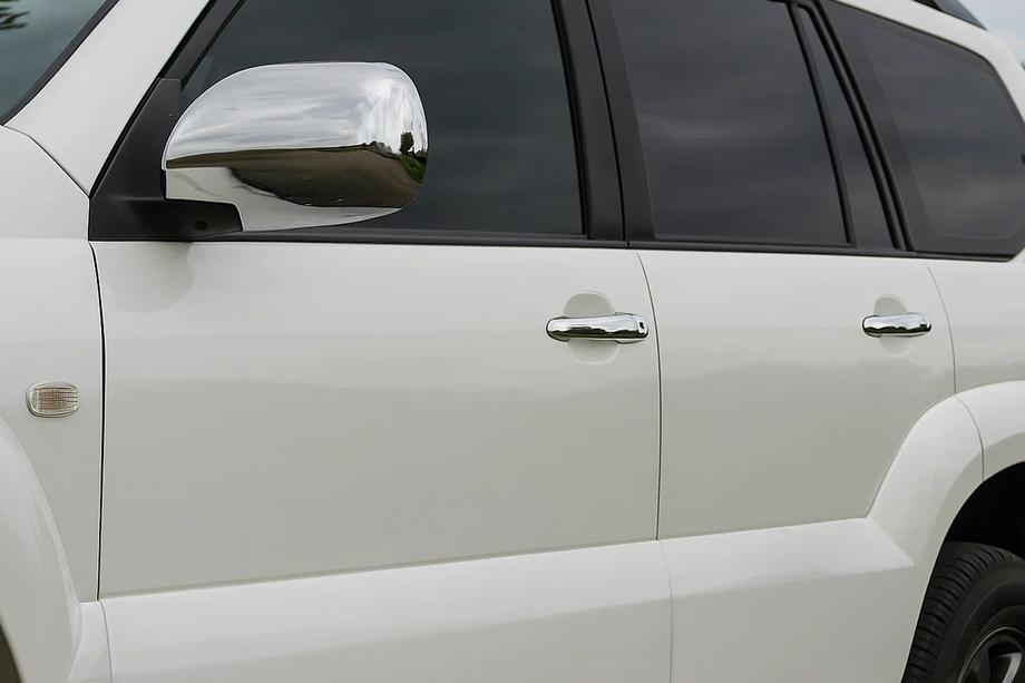 Toyota Land Cruiser Prado 120 2002–2009 Chromové kryty klik dveří (4 ks, nerez) OmsaLine, italská nerezová ocel Image